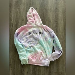 Large pi phi tie-dye hoodie